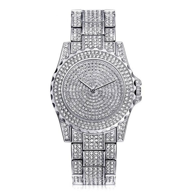 diamanten quartz horloge