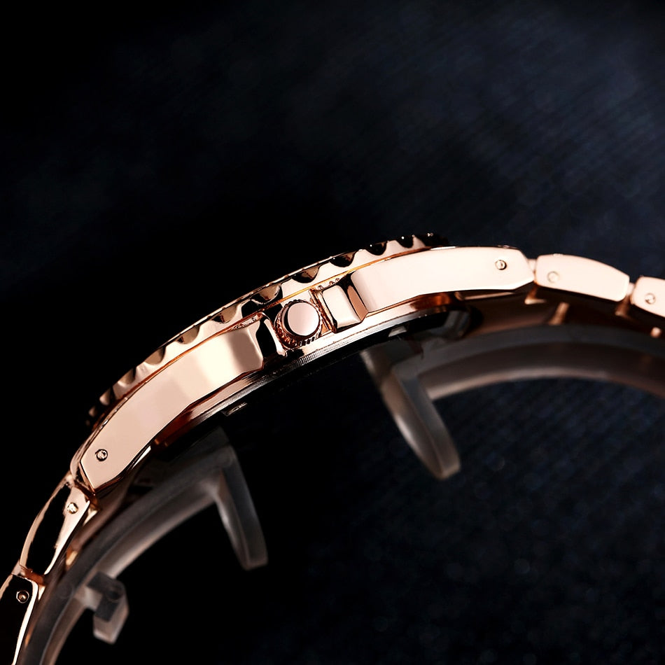 diamanten quartz horloge
