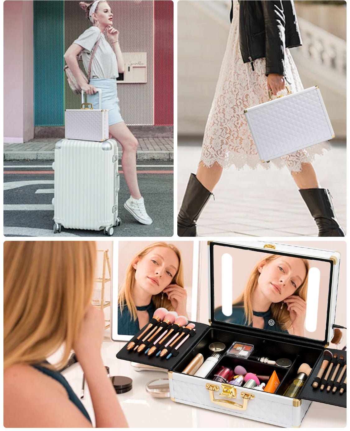 make-up koffer incl spiegel met verlichting