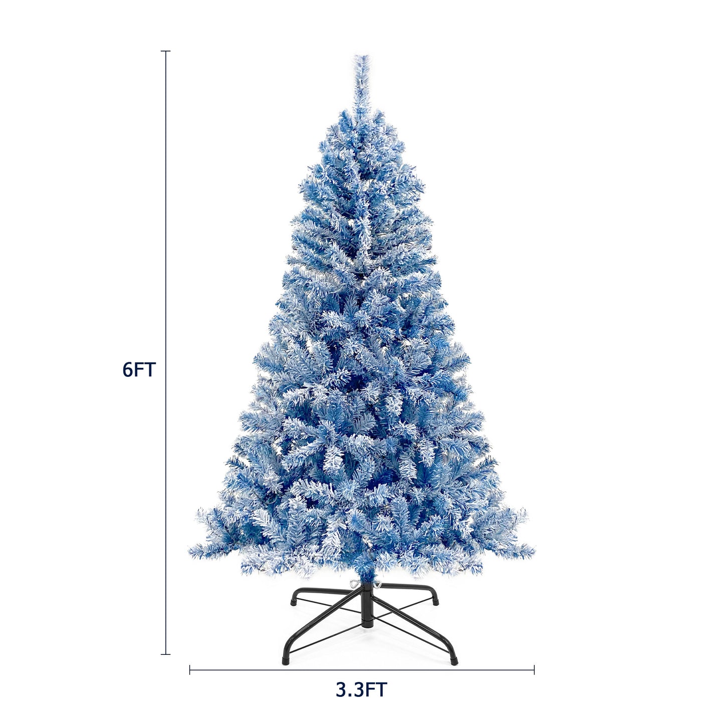 kerstboom met verlichting en sneeuw 183 cm