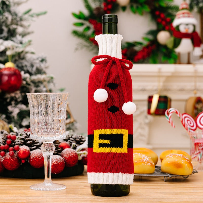 Weihnachtliche Weinflaschendekoration