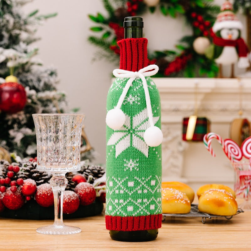 Weihnachtliche Weinflaschendekoration