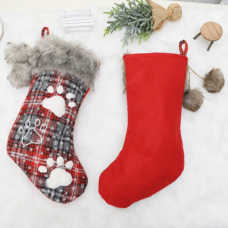 Christmas sock for decoration dog