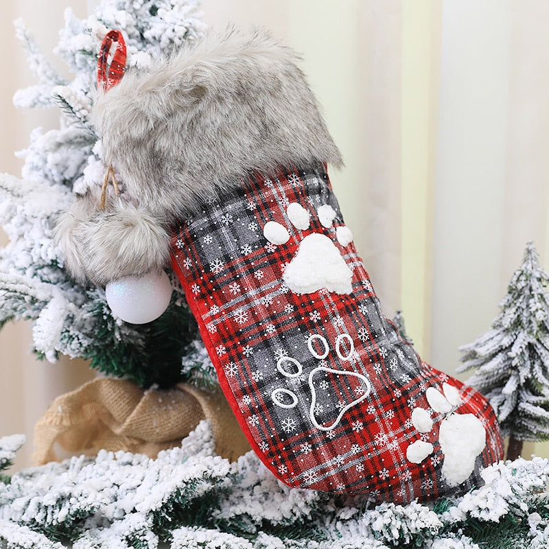 Christmas sock for decoration dog