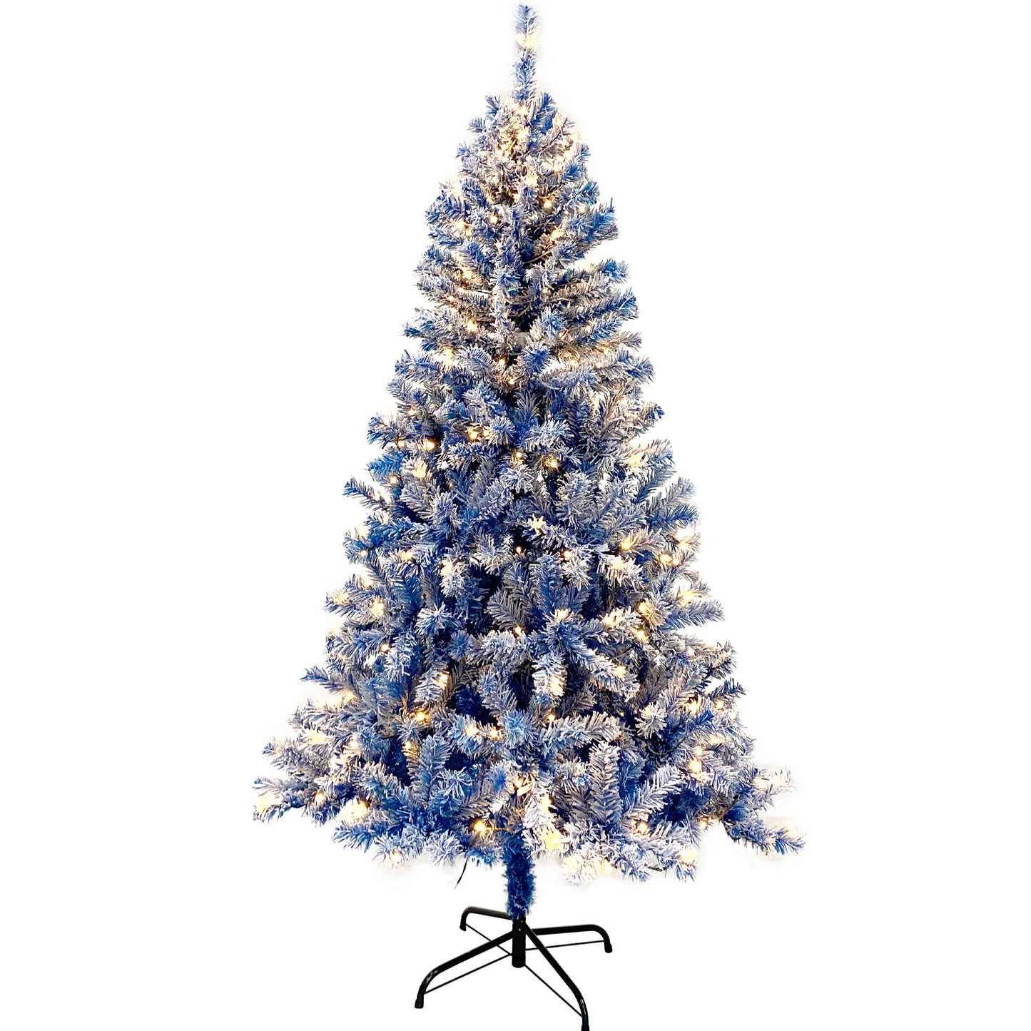 kerstboom met verlichting en sneeuw 183 cm