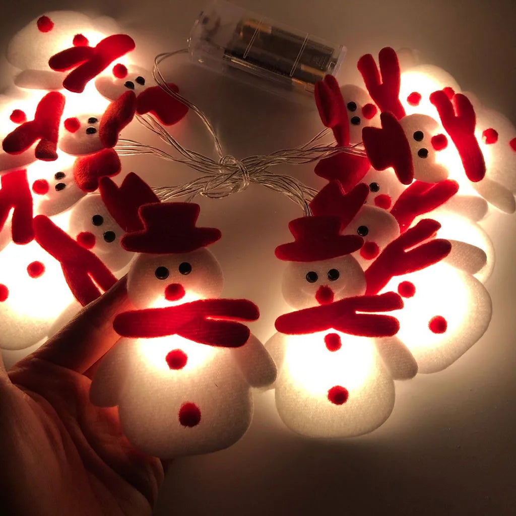 kerst verlichting sneeuwpop