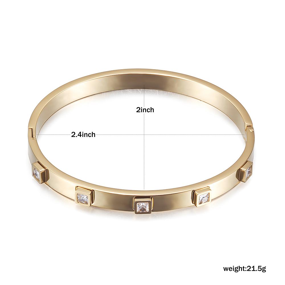 Metalen stenen scharnierende armband