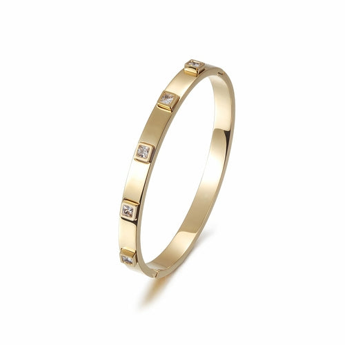 Metalen stenen scharnierende armband
