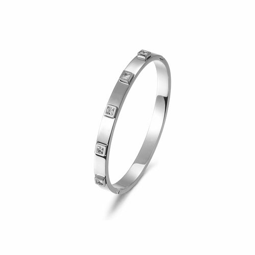 Metalen stenen scharnierende armband