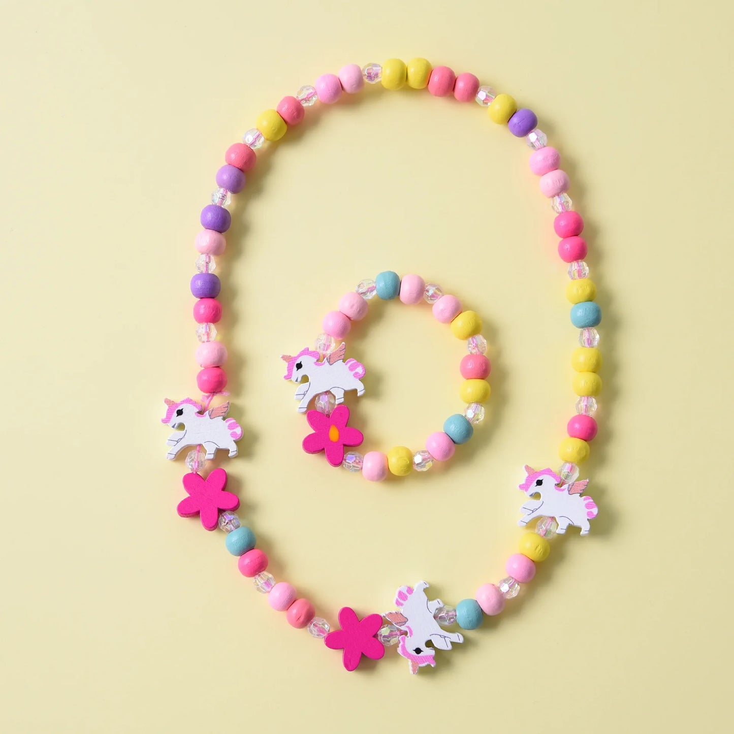 Handmade necklace with unicorn girls