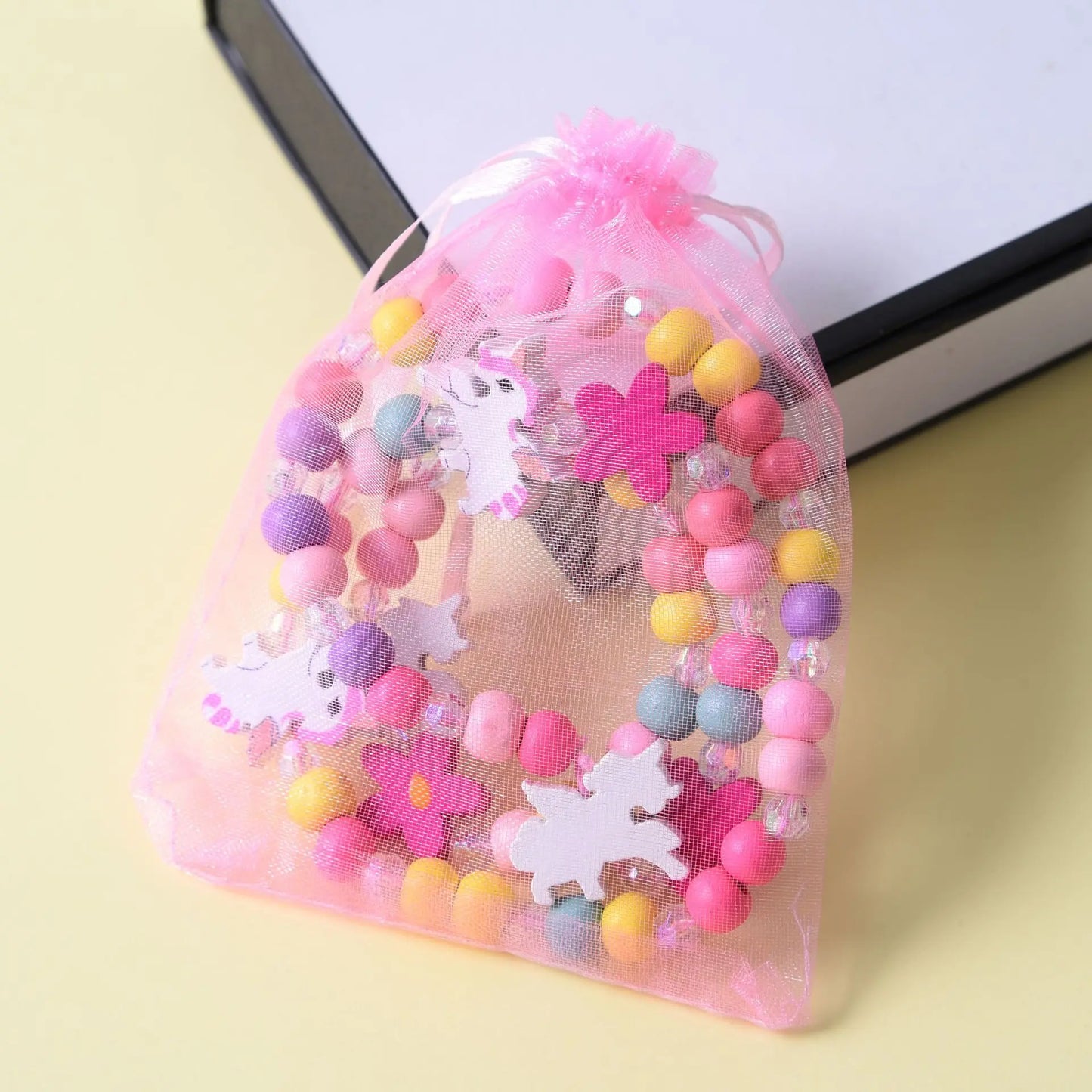 Handmade necklace with unicorn girls