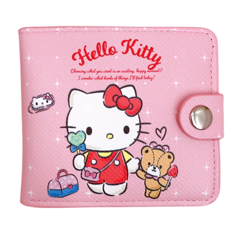 Hello Kitty, Cinnamoroll Kuromi Melody Kawaii portemonnee met knopen