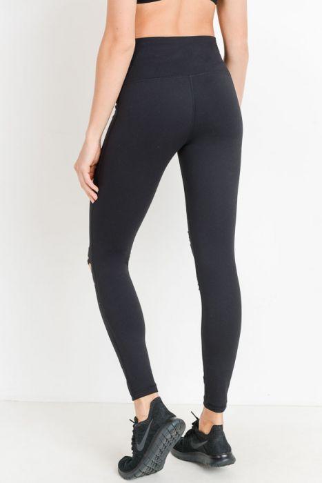 Lasergeschnittene Leggings mit hoher Taille