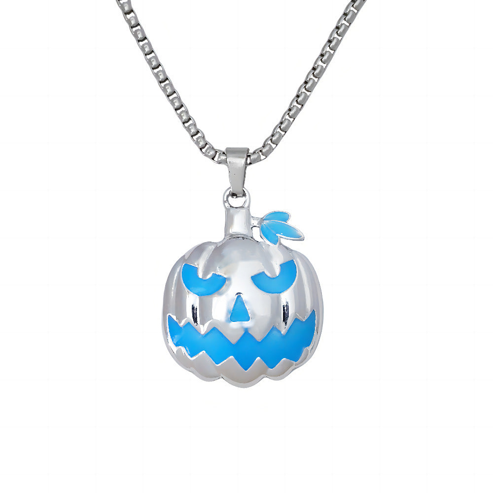 Halskette mit Halloween-Geister-Kürbis-Anhänger
