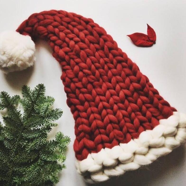 knitted santa hat