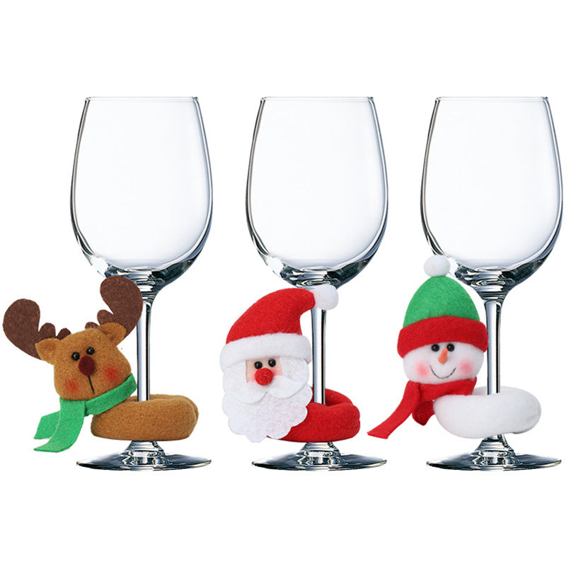 christmas wine glasses decoration