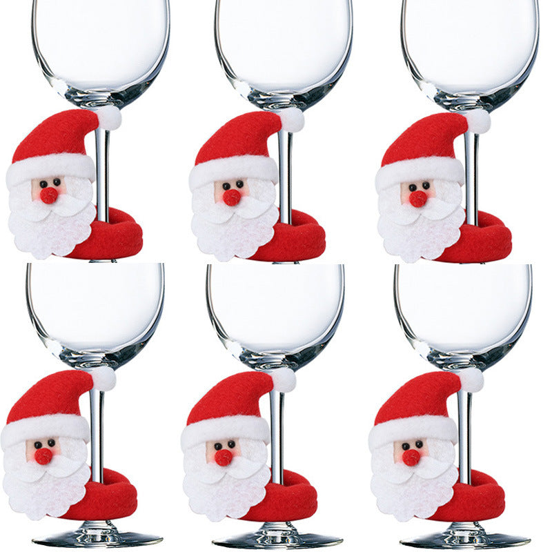 christmas wine glasses decoration