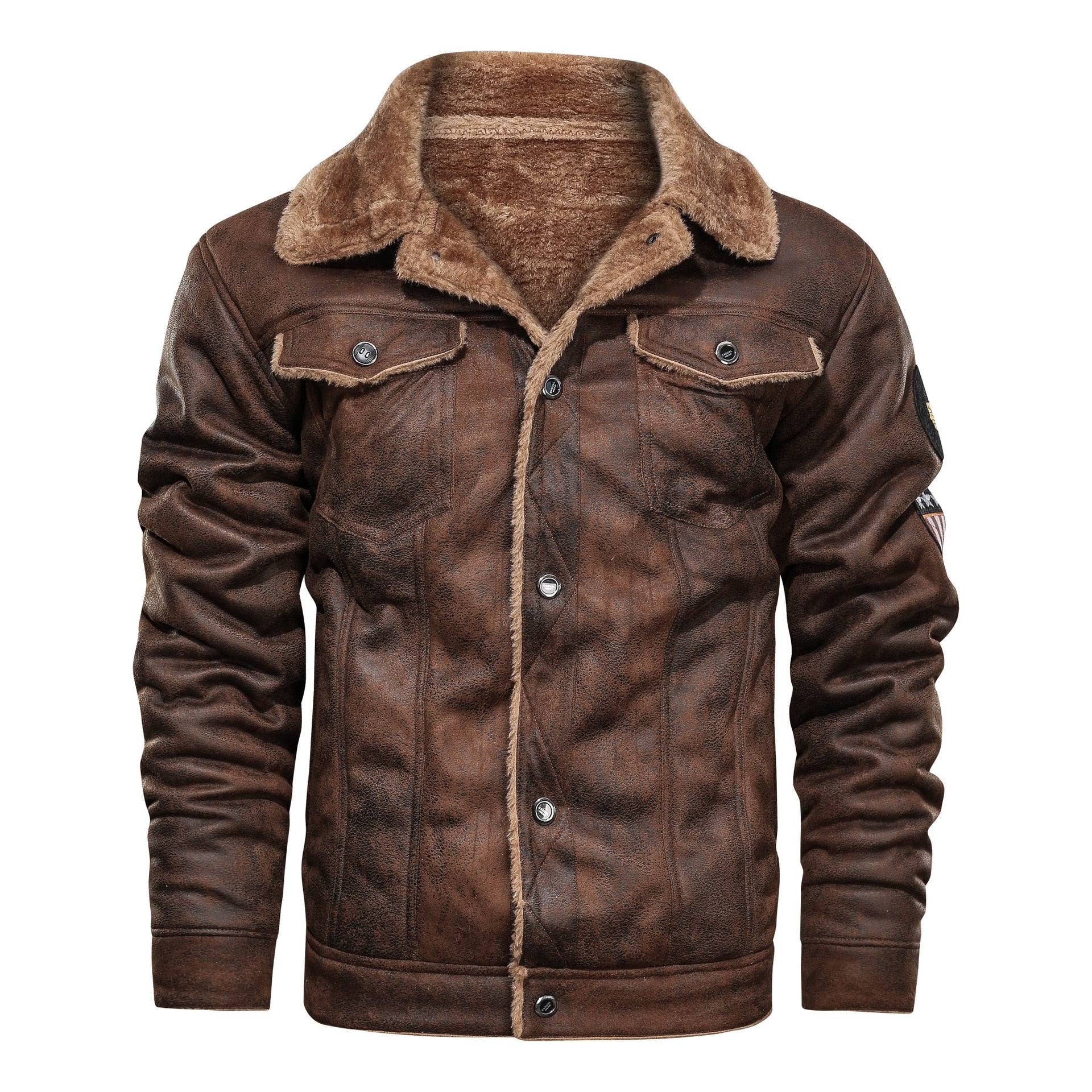 leather winter jacket