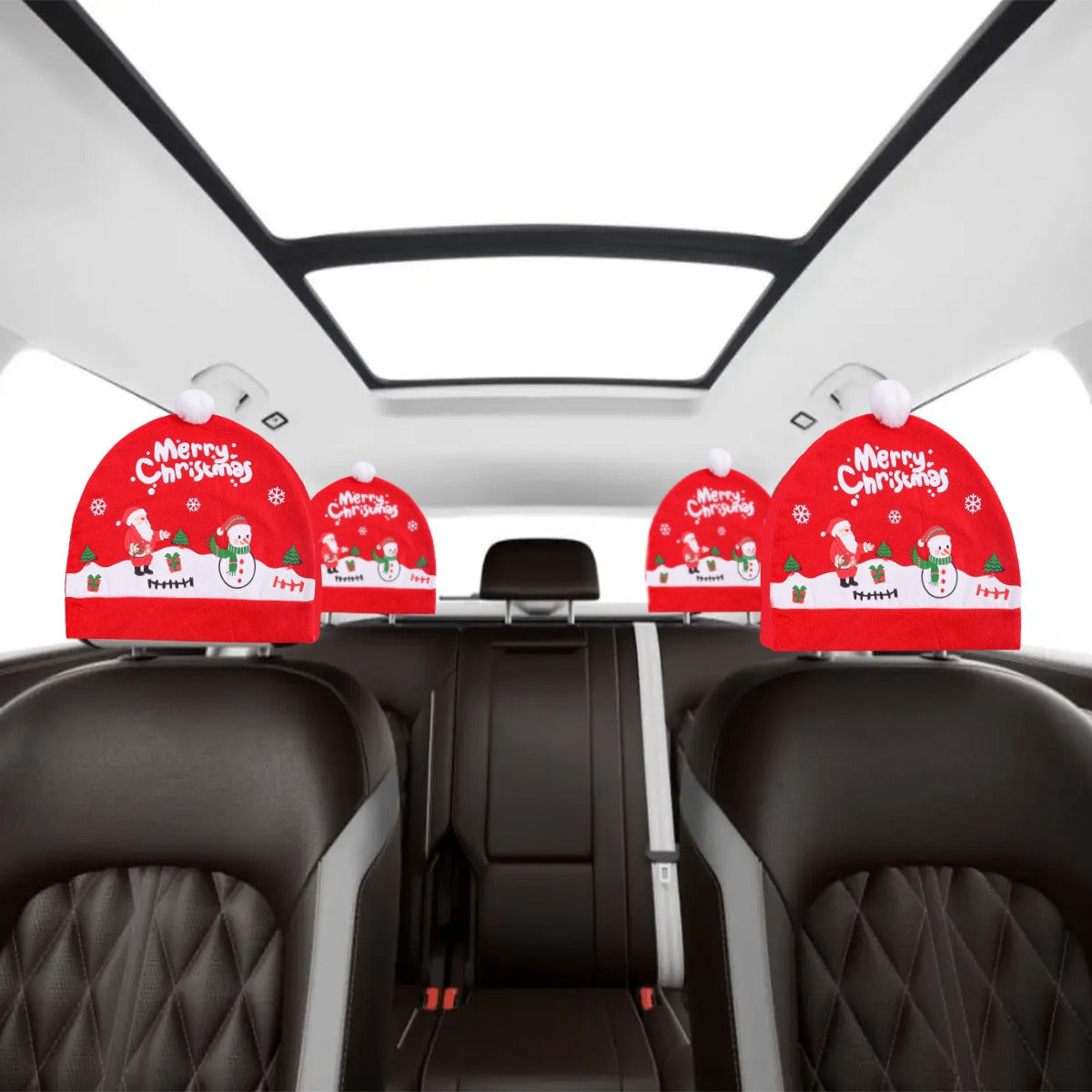 Christmas headrest covers for the car