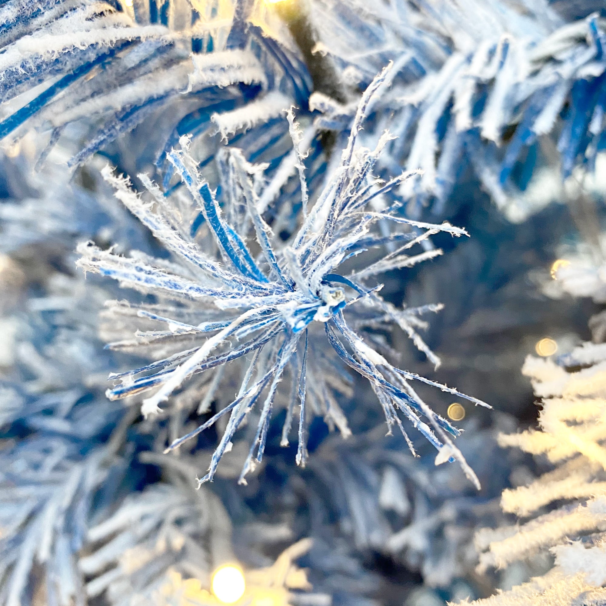 Christmas tree with lights and snow 183 cm