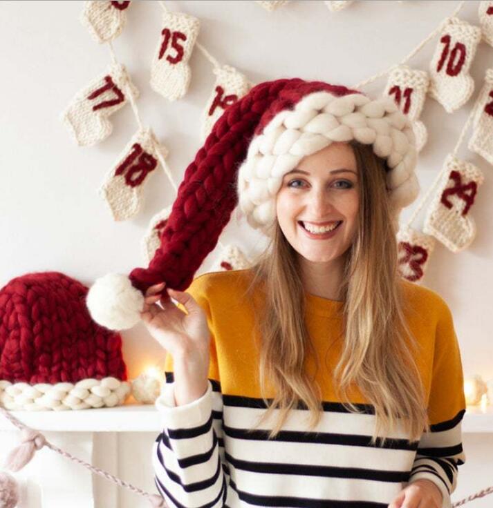 knitted santa hat