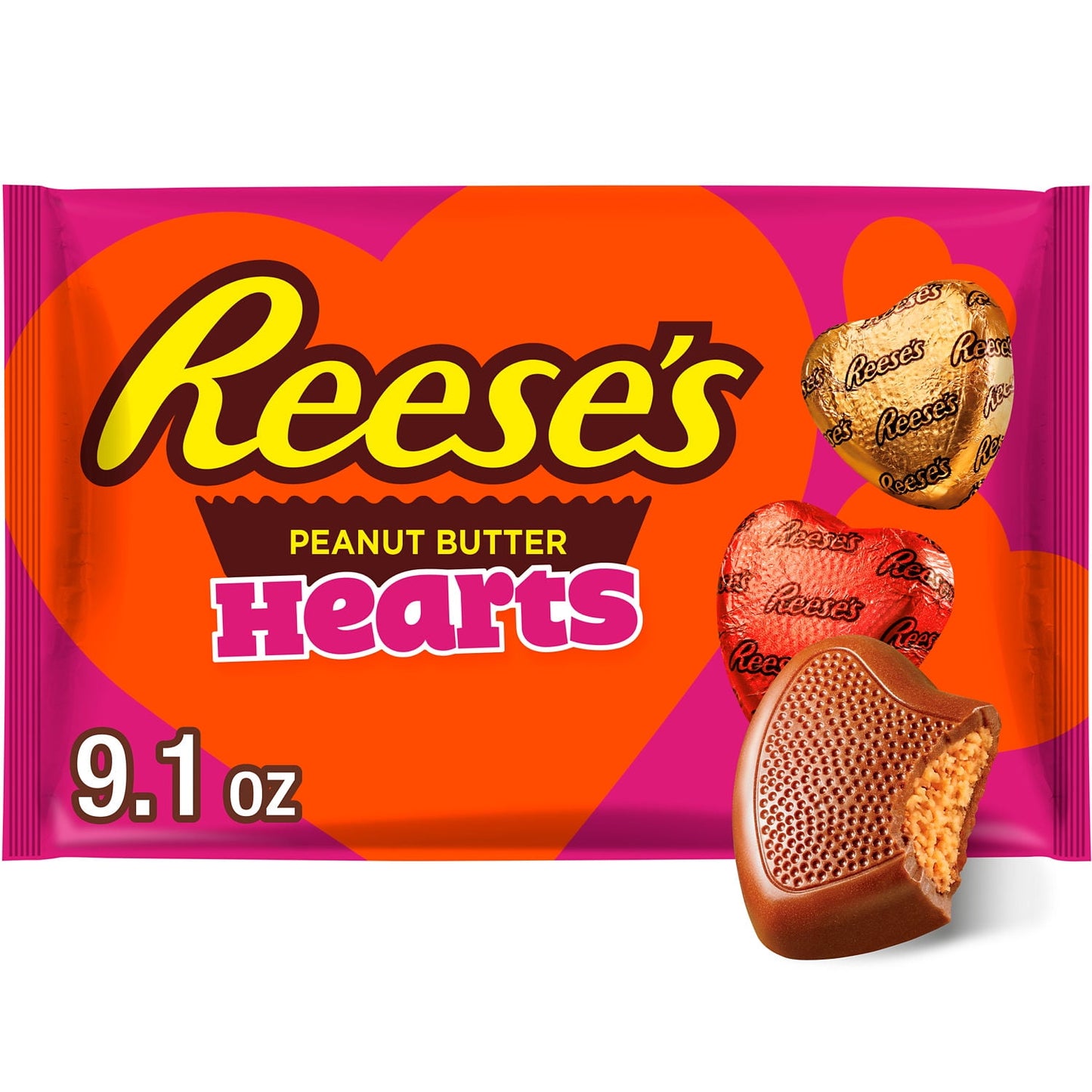 Reese's Chocolate Peanut Butter Creme Hearts Valentine's Candy, Bag