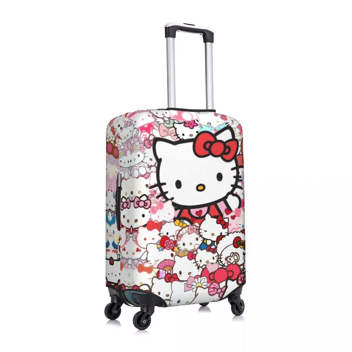 Custom Hello Kitty Sanrio Travel Luggage Cover Washable Suitcase Cover Protector Fit 18-32 Inch