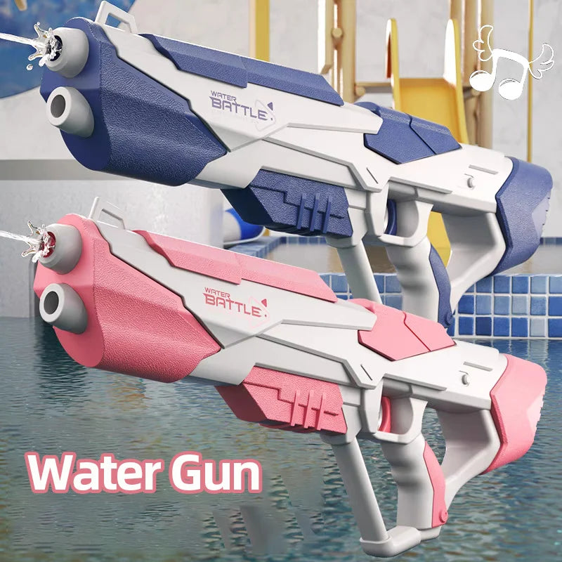 Battery powered water pistol with self-release function